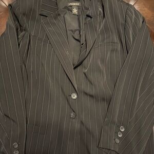 Lane Bryant Black Pinstripe Blazer